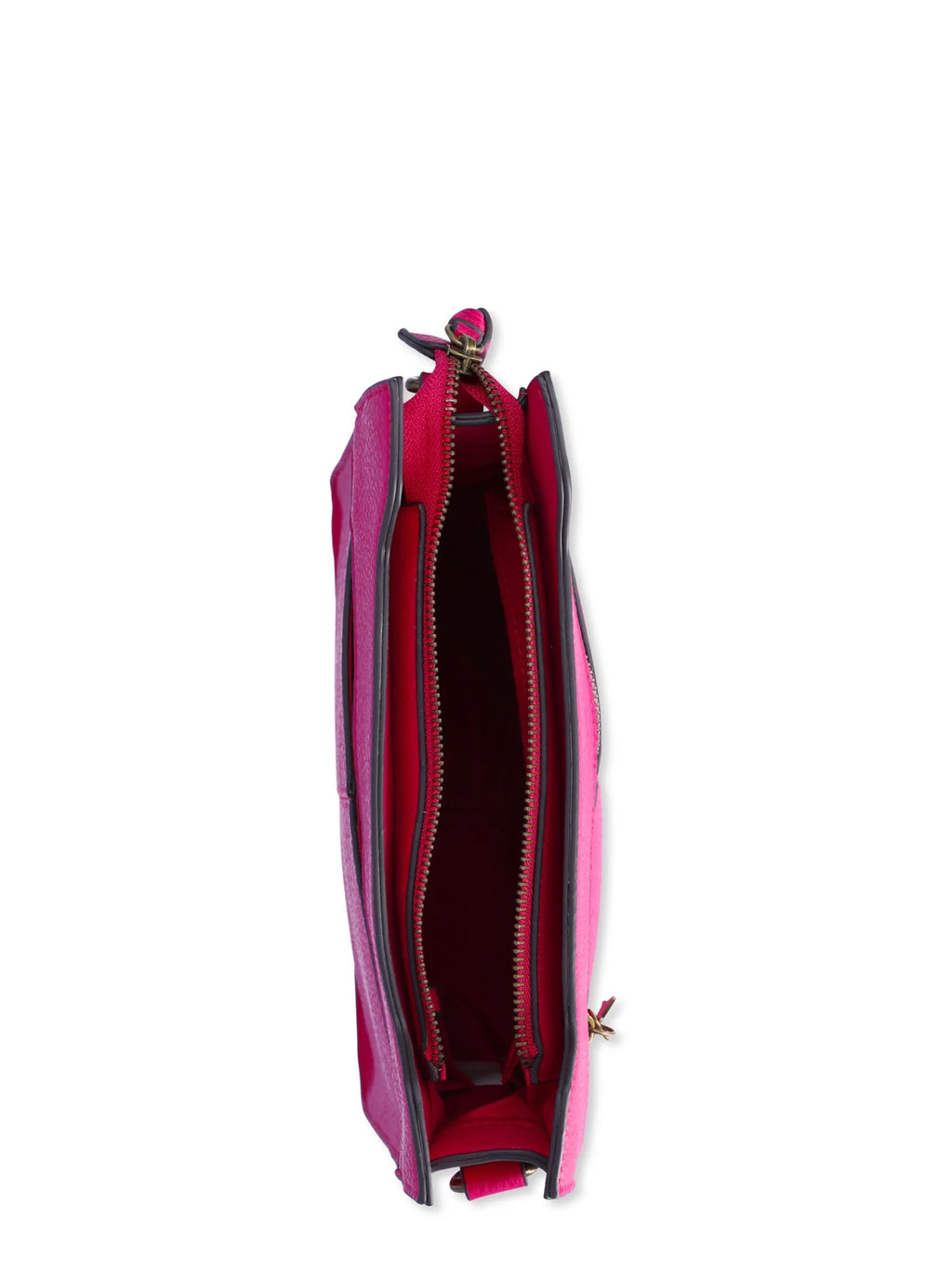 Festival Fuchsia Medium Crossbody Handbag with Guitar Strap T512