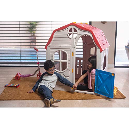 White Plastic Toddler Outdoor Playhouse Q72405