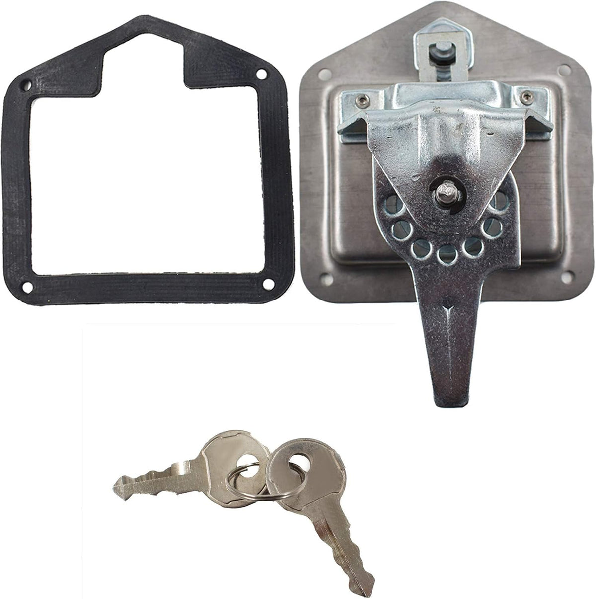 4 x Trailer Door Latch with Gasket T-Handle Latch with Keys 304 Stainless Steel Pack of 2 V8585