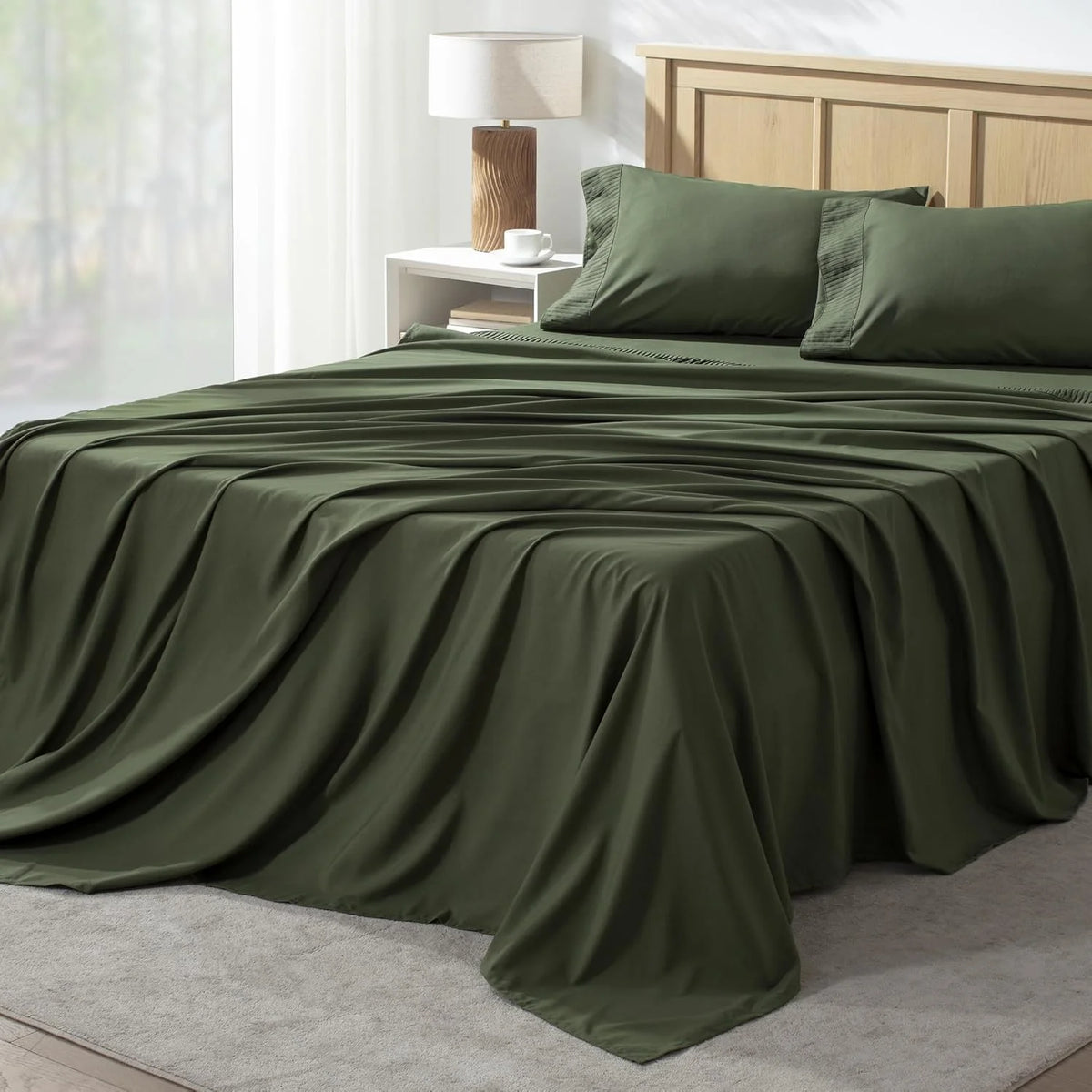 King Size 4 Piece Microfiber Sheet Set G6034
