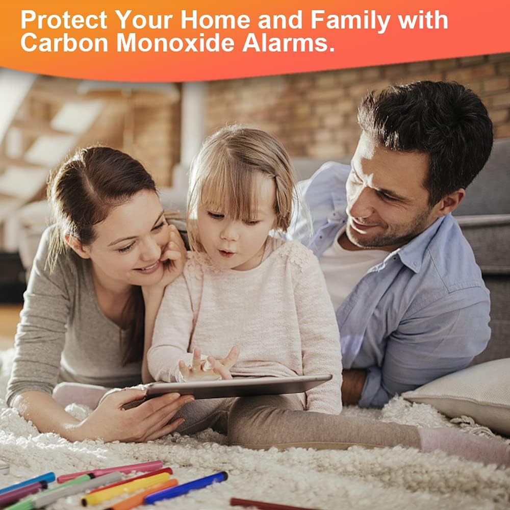 Carbon Monoxide Detector with Visual, Audible, and Vibrating Alerts, Portable CO Monitor, IP67 Waterproof, Battery Operated E36021