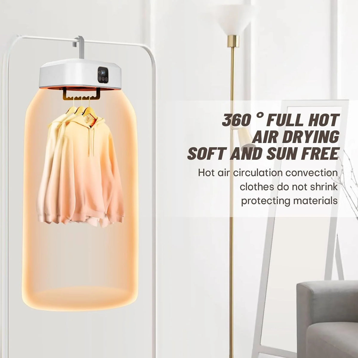 Portable Compact Clothes Dryer with Timer I842307