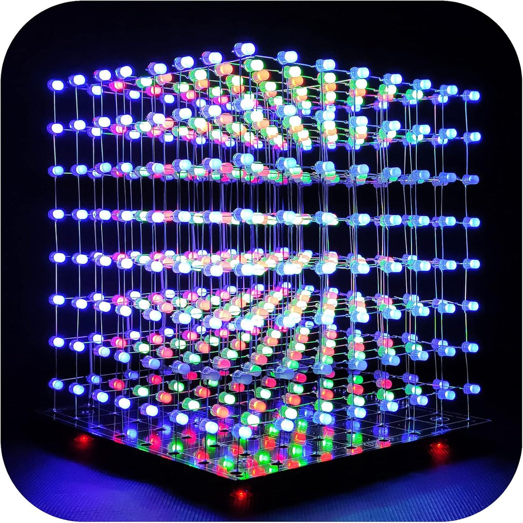 8x8x8 LED Cube Kit DIY Electronic Soldering Project Kit B2307