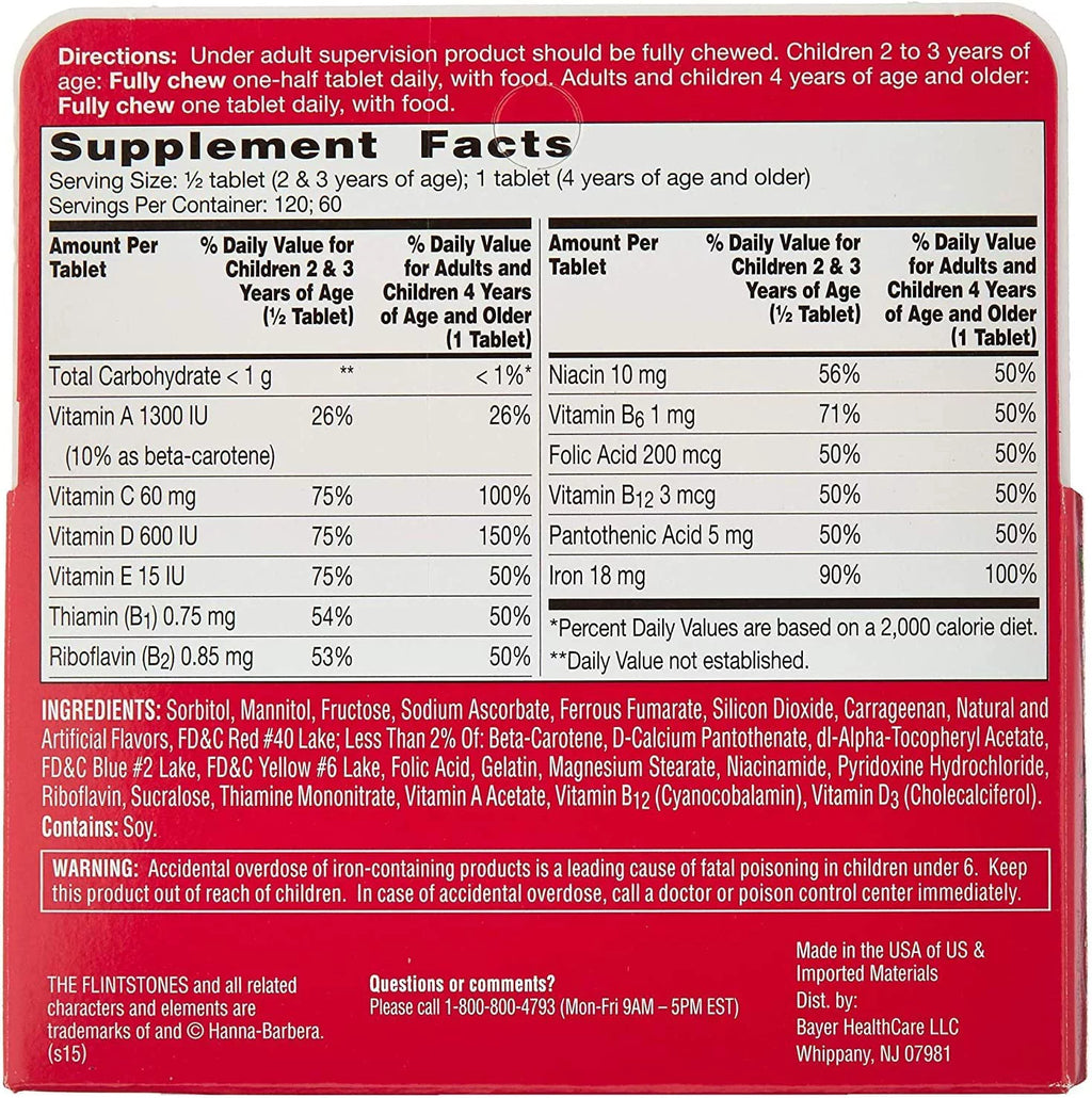 Children's Multivitamin with Iron Chewables, 60 ct, 3 pack M336181