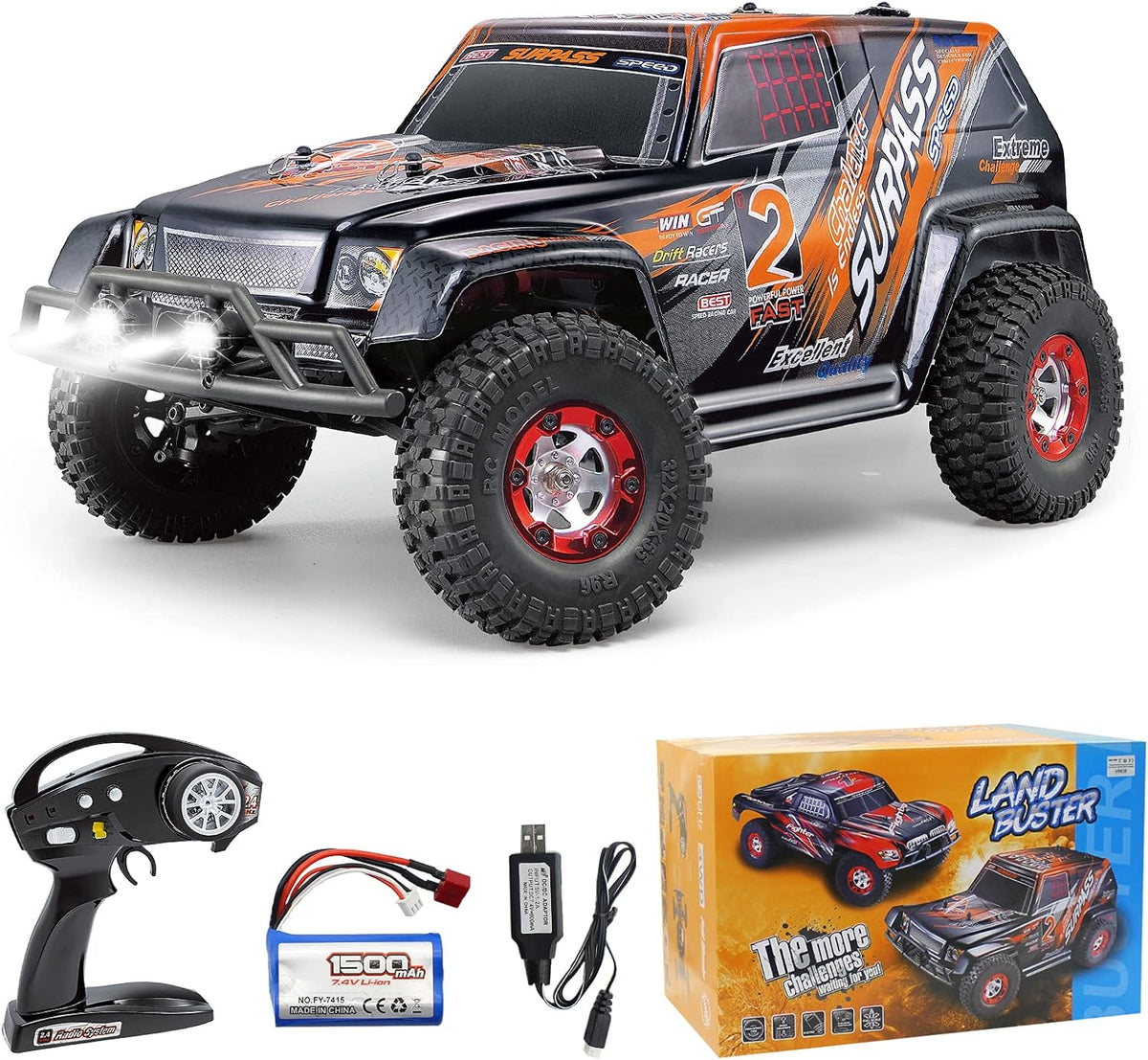 1/12 Scale 4WD Off Road Monster Truck RC Rock Crawler I9474