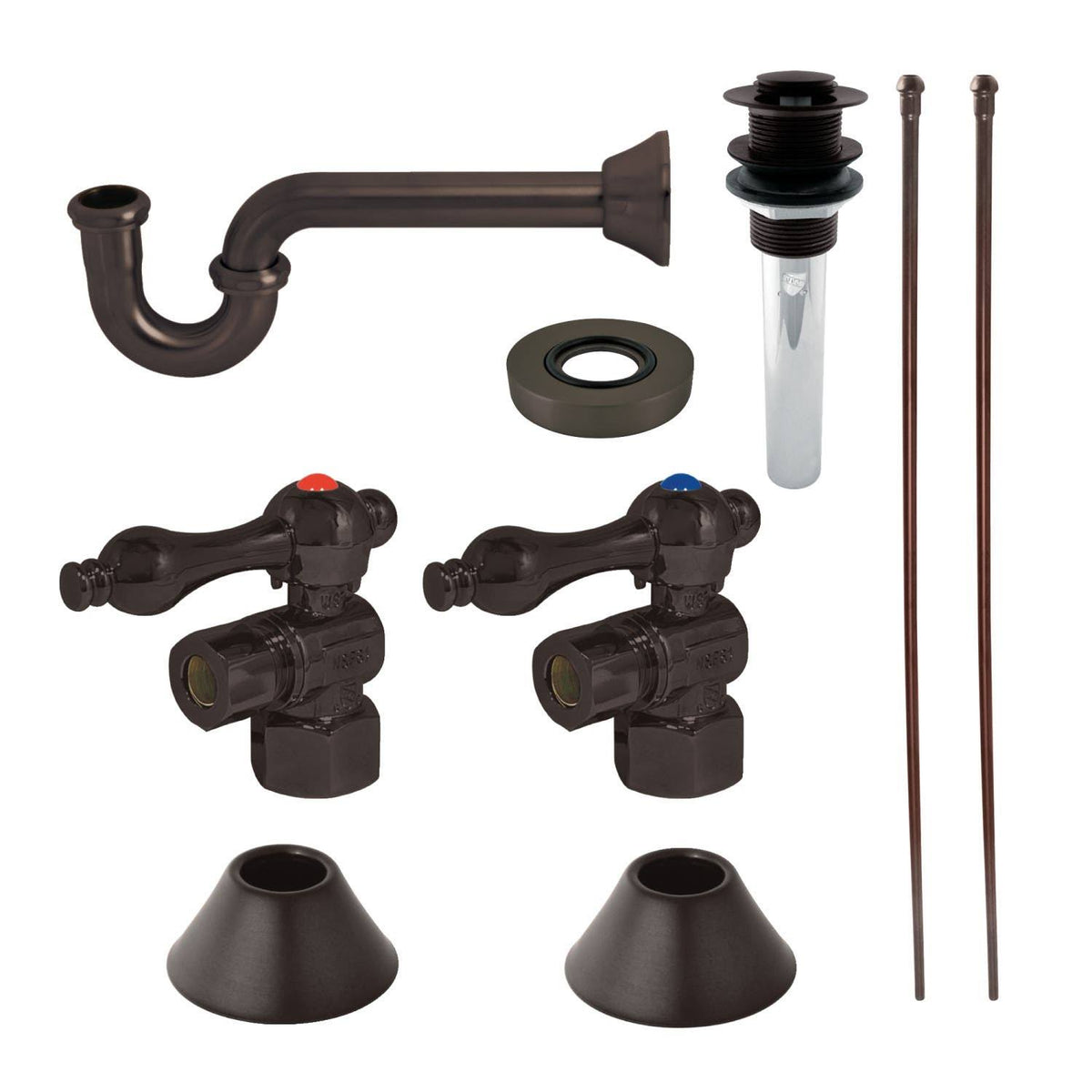 Traditional Plumbing Sink Trim Kit with P-Trap & Drain Oil Rubbed Bronze W7611