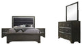 5 Piece Queen Size Gray Wood Bedroom Set H144976