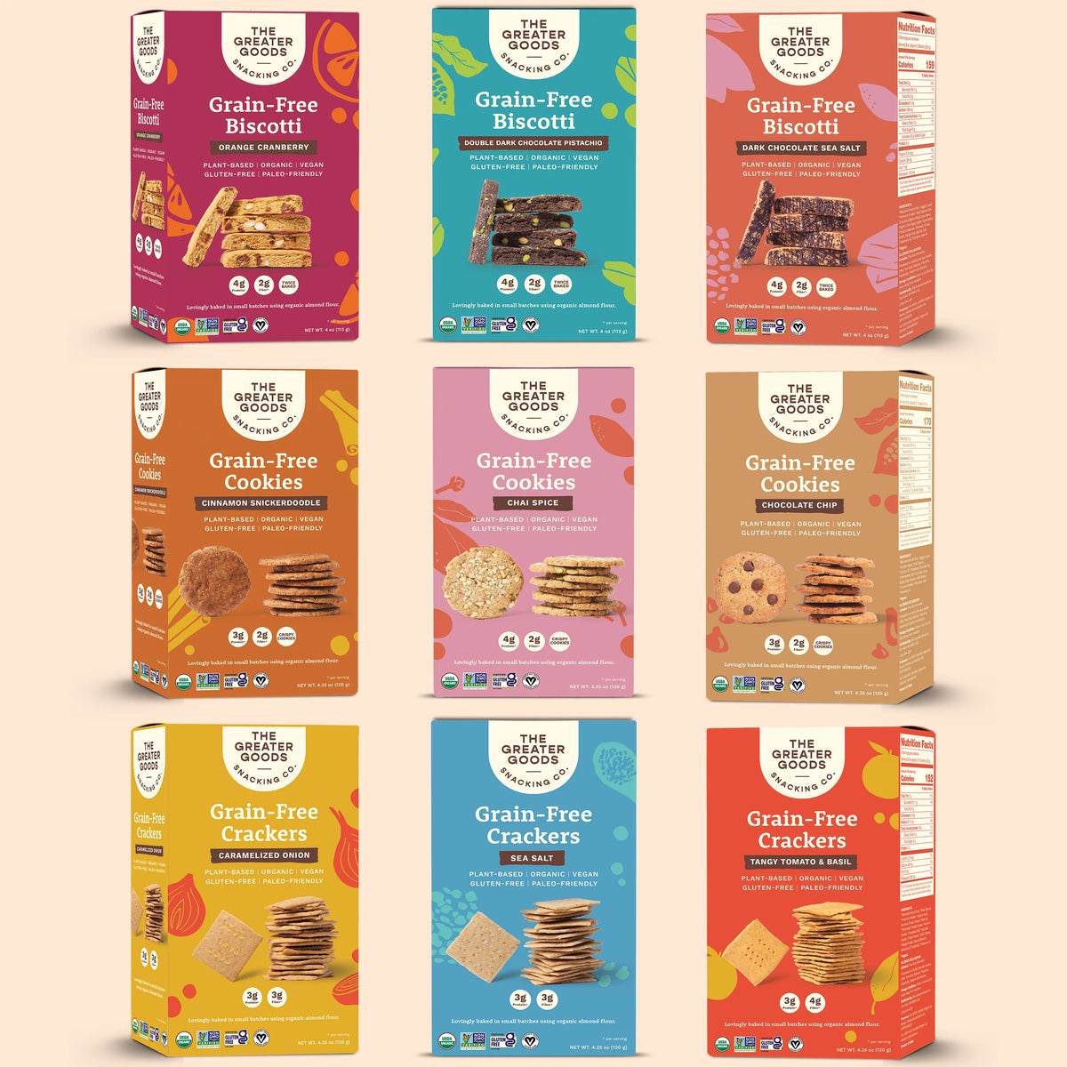 Gluten Free Double Dark Chocolate Pistachio Biscotti Cookies, 4oz, 6 Boxes Q62012
