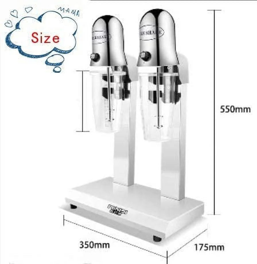 Dual Head Commercial Electric Milk Shaking Machine with 2pcs 650ml Cup Drink Mixer N1901