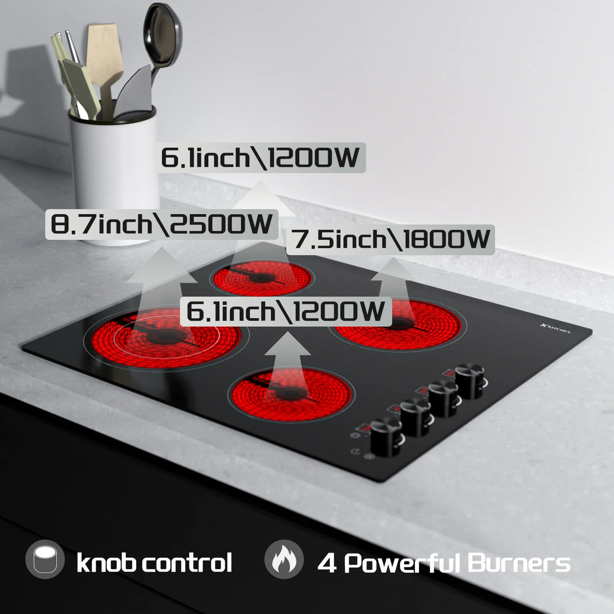 24 Inch 4 Burners Electric Cooktop L328
