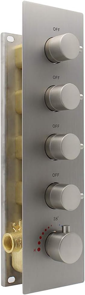 Brushed Nickel Thermostatic Shower Diverter Mixer Valve V2553
