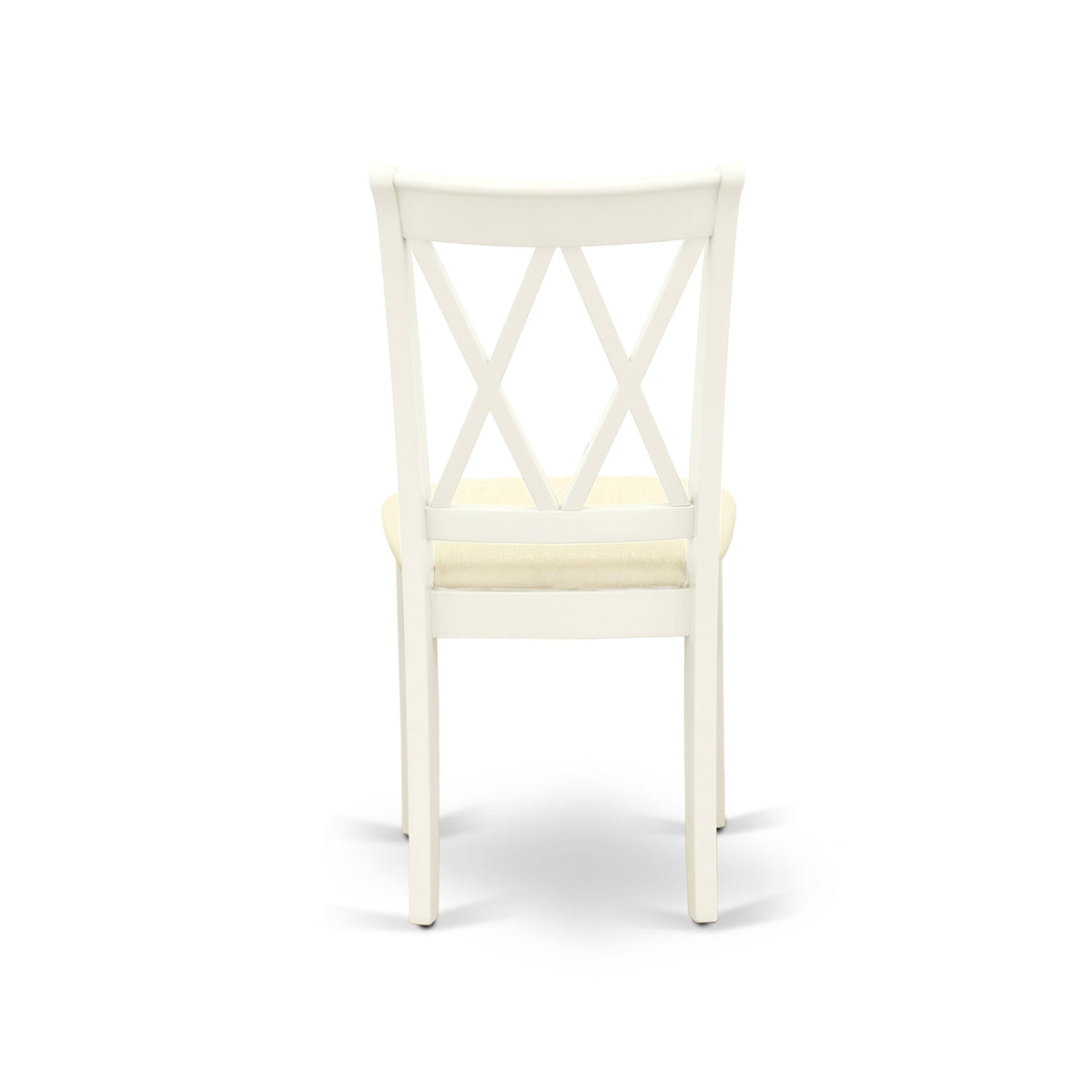 Set of 2 Linen White Fabric Upholstered Chairs S3635