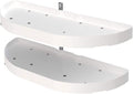 White 31-Inch Polymer 2-Tier Lazy Susan Kitchen Cabinet Organizer Q895562