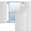White Composite Board-n-Batten Shutters (Per Pair) Q9910