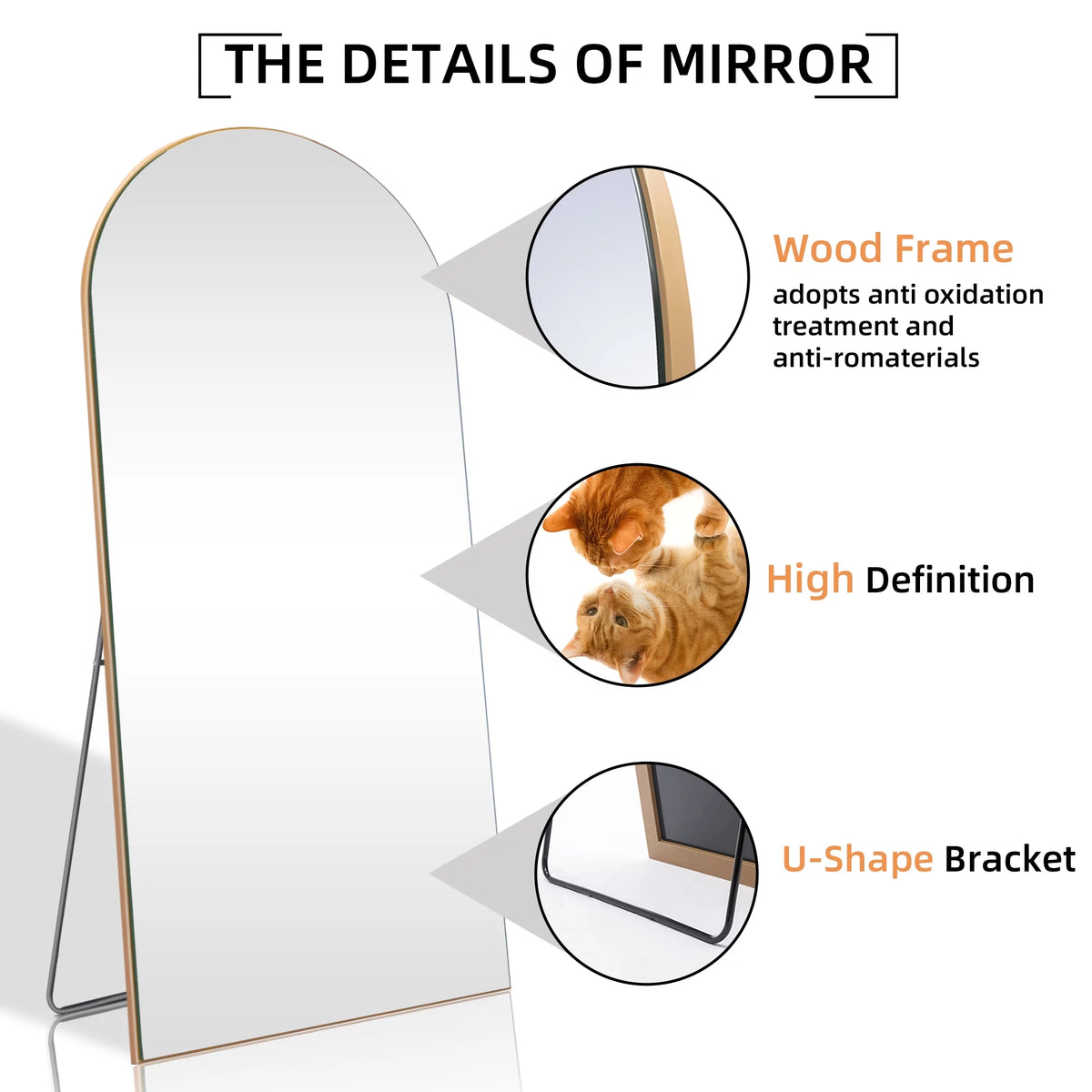 71"x32" Oversized Arch Full Length Mirror N707924