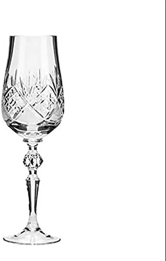 Hand Made Vintage Crystal Champagne Flute Glasses Set Of 2 J127781