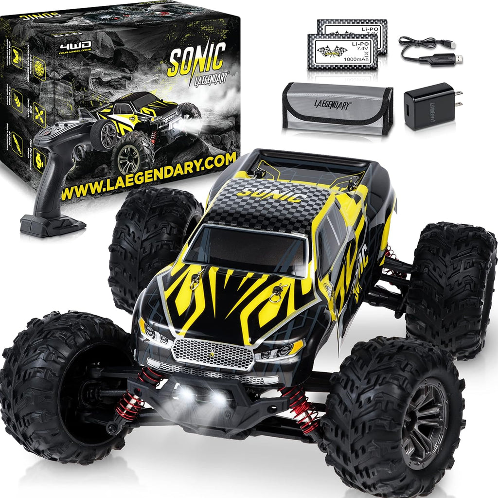 Off Road Remote Control Car 4x4 Truck 1:16 Scale Black Yellow H25904