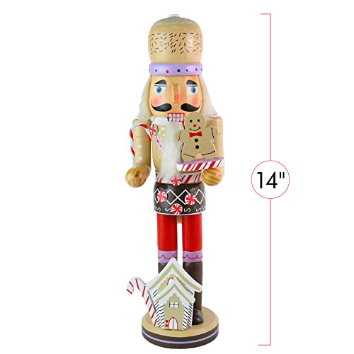14" Wooden Gingerbread Chef Nutcracker K429054