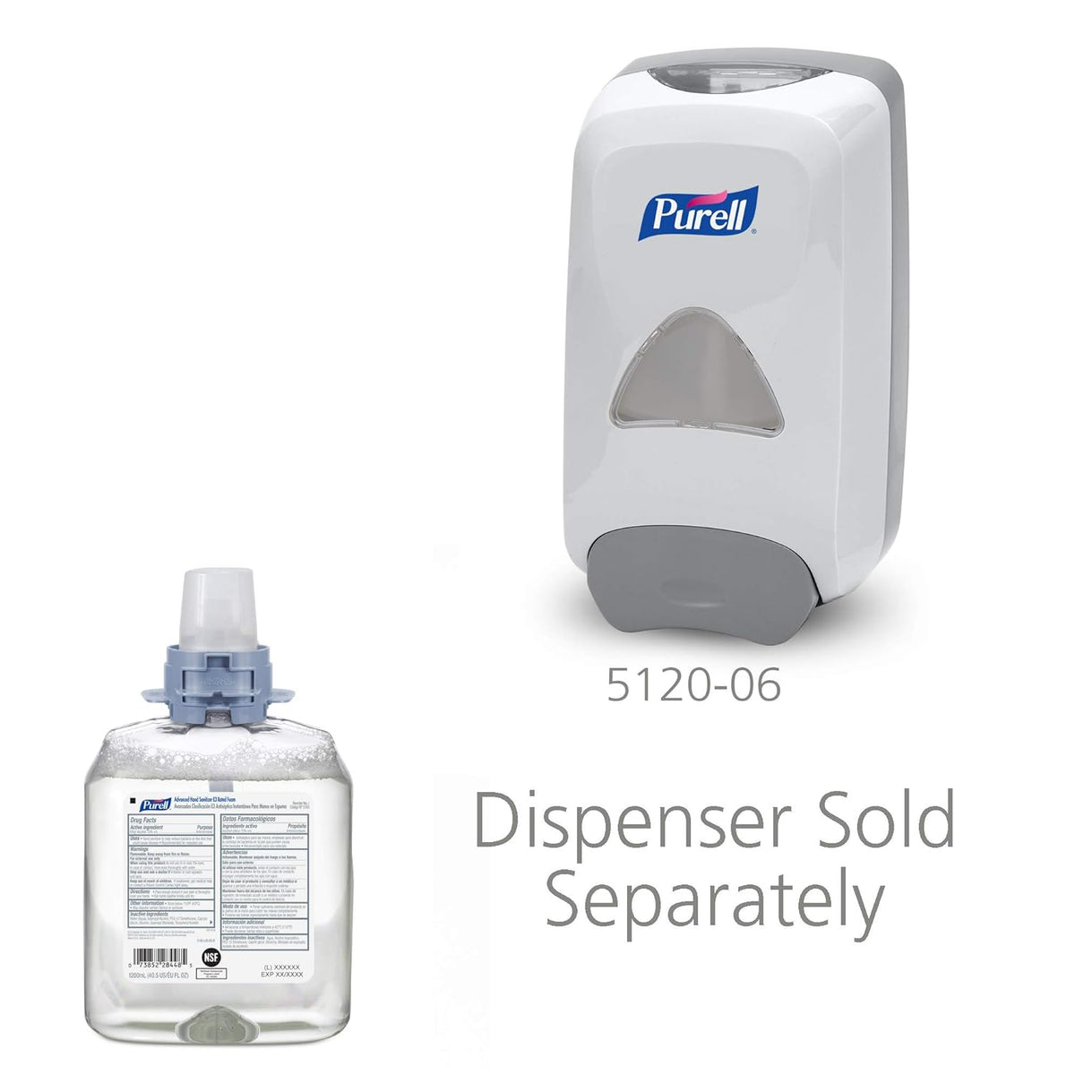 1200 mL Fragrance Free Foam Hand Sanitizer Refill (Pack of 4) Y862