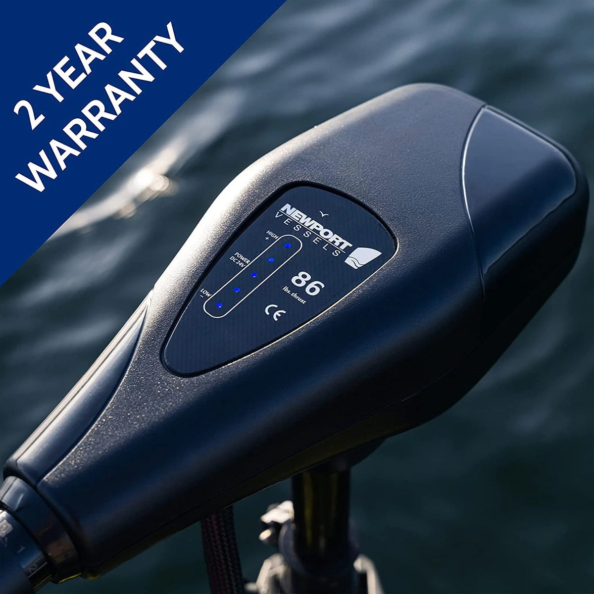 55 lb Thrust Saltwater Transom Mounted Electric Trolling Motor C6732