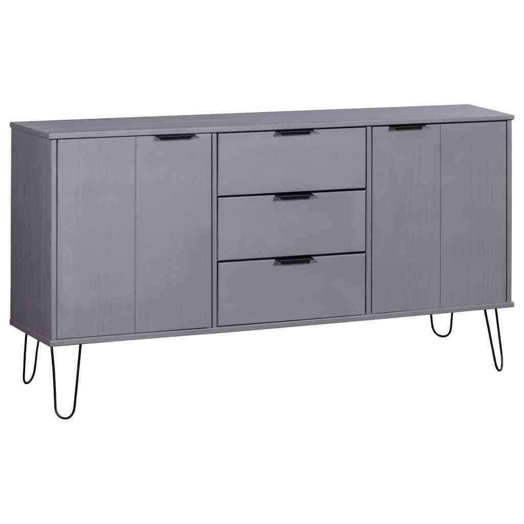 Gray Solid Pine Wood Sideboard B89564