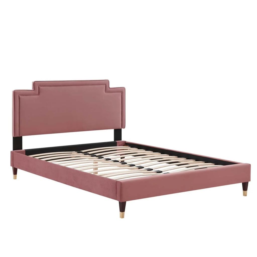 King Velvet Bed S4514