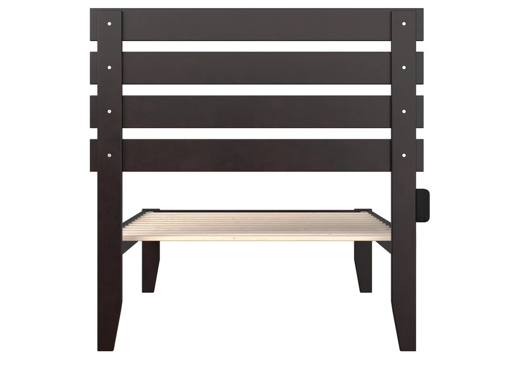 14" Twin Wood Platform Bed Frame with Headboard N206748