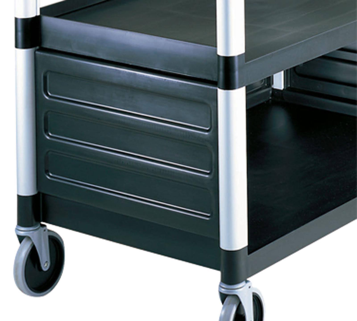 Black Single Shelf Panel Set for KD Utility Cart A67187