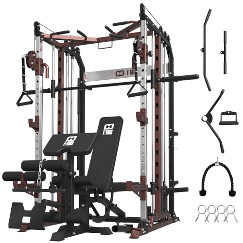Power Cage with Barbell, LAT-Pull Down & Cable Crossover System P308