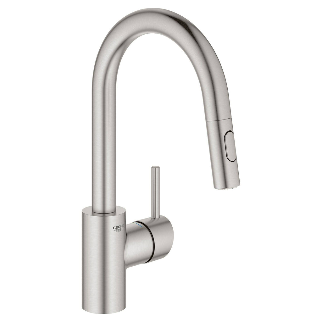 Single-Handle Kitchen Faucet in SuperSteel Q978794