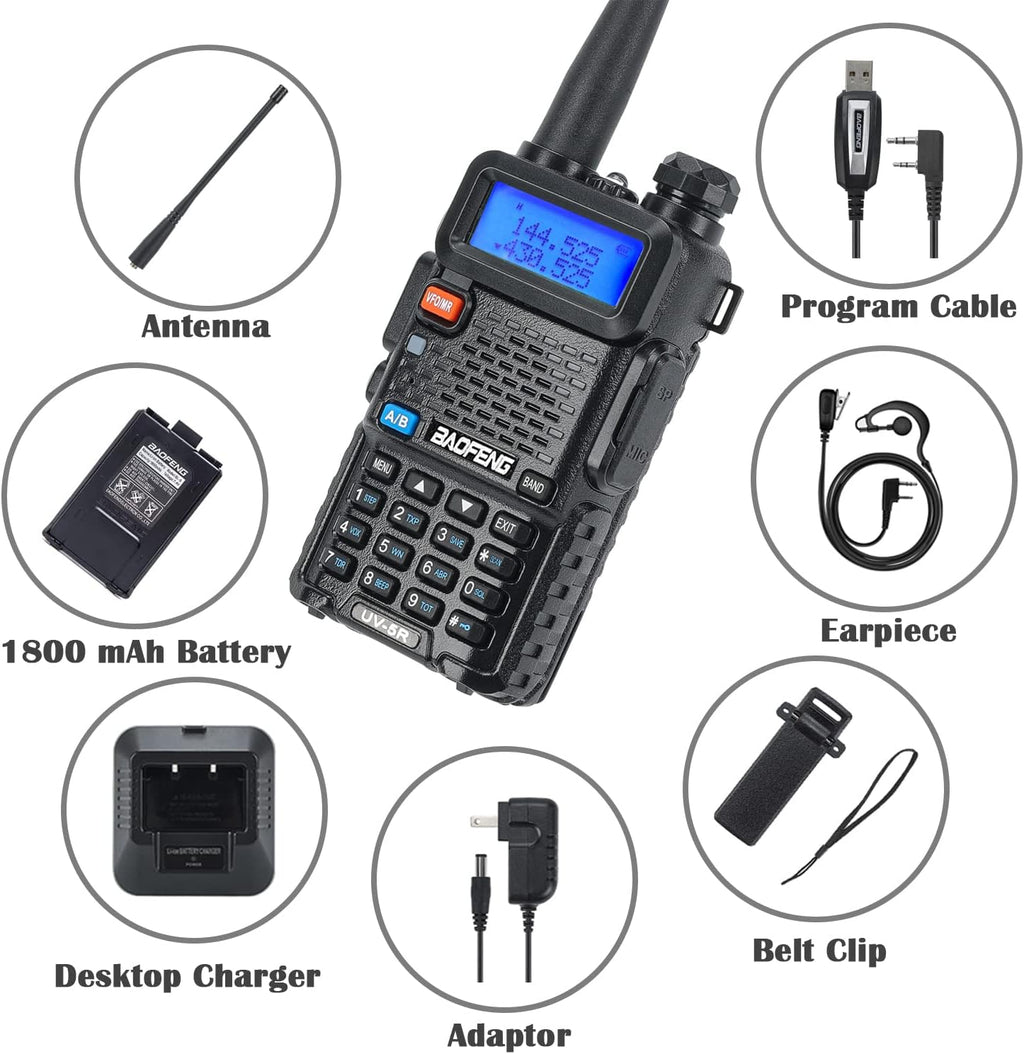 2 Pcs Dual Band Amateur Radio VHF/UHF Walkie Talkie C603