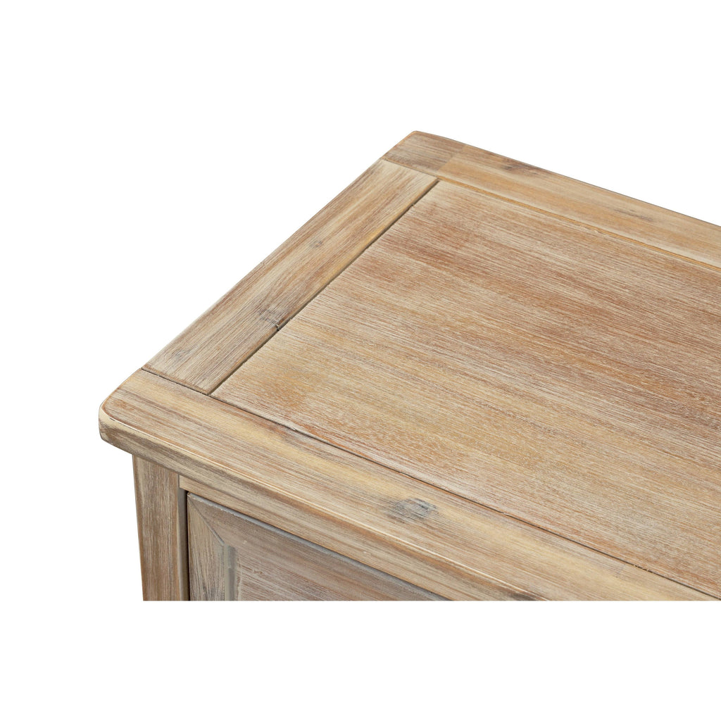 Rustic Storage Cabinet with 2 Drawers and 4 Fabric Basket E5308