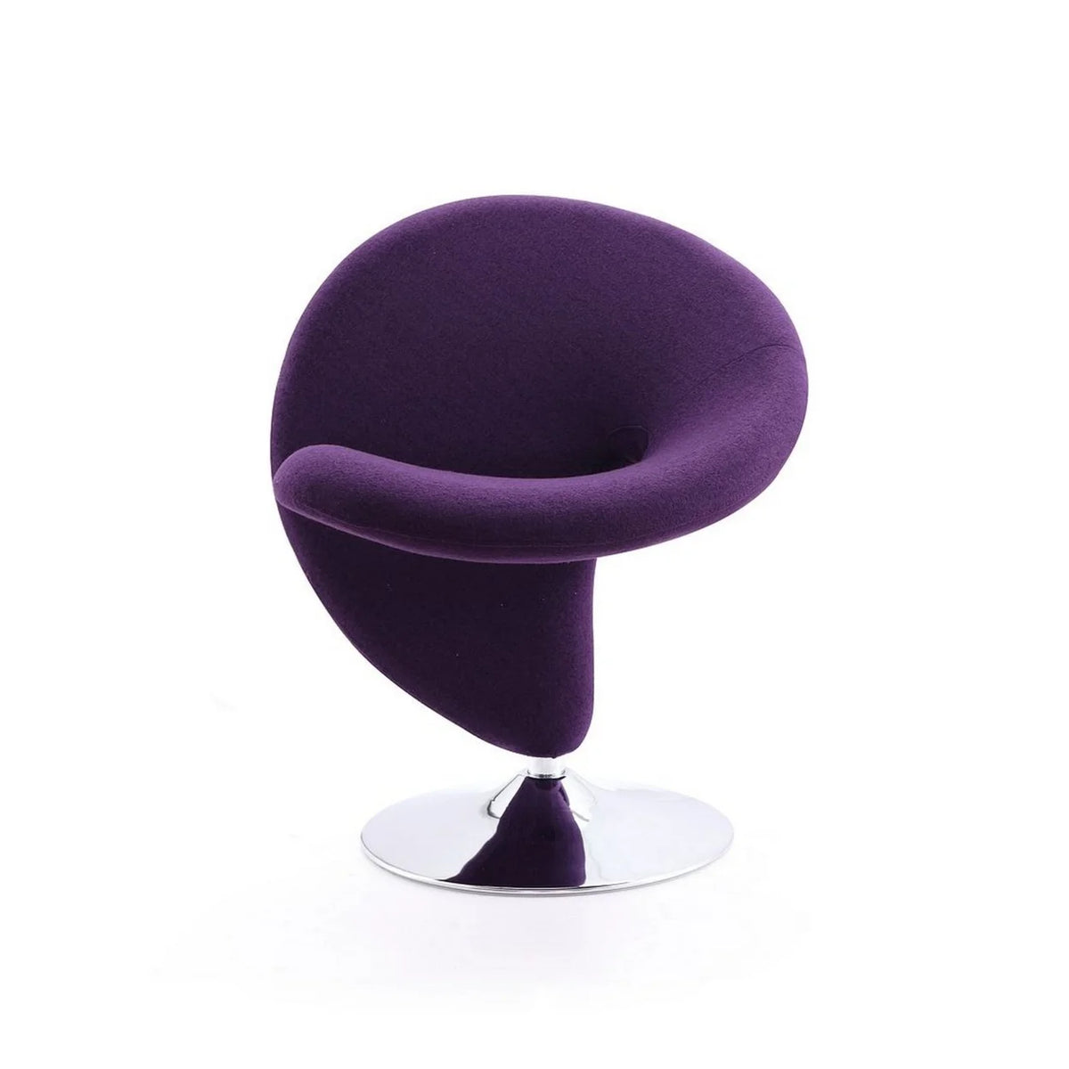 Purple Fabric Swivel Accent Chair N7726