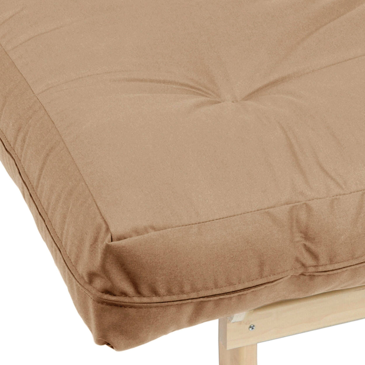 Queen Size Khaki Suede 8-Inch Latex Futon Mattress V564410