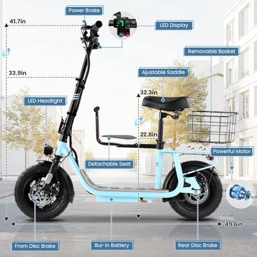 500W/800W/1200W Electric Scooter with Seat C48203