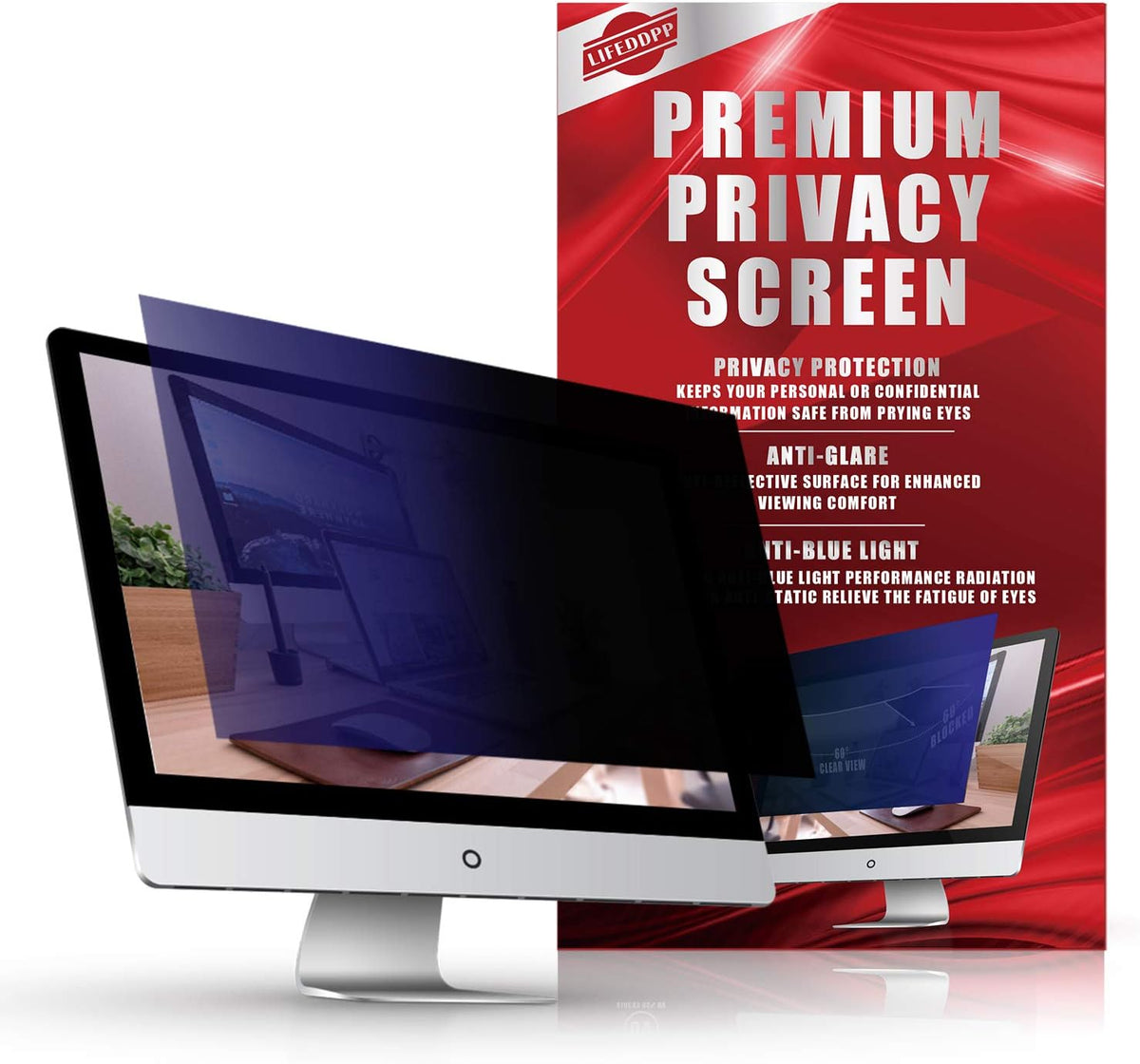22 Inch Anti-Glare Privacy Screen Filter for Widescreen Monitor, Pack of 2 T3721