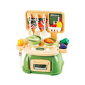 30Pcs Kitchen Playset Toy Pretend Food and Cooking Playset Educational Learning Skill Toy Pretend Chef Cookware for Dollhouse green M89510