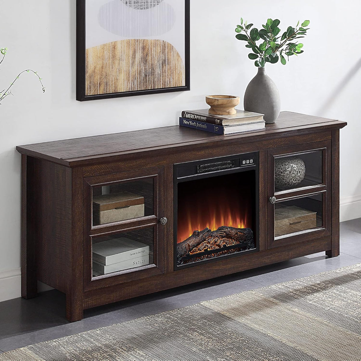 Electric Fireplace TV Stand for TVs up to 55 Inch H119439