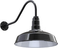 Black Outdoor Barn Light with 16 Dome and 16 Gooseneck R992859