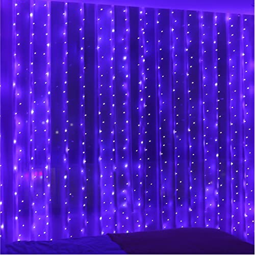 2 Pack 300 LED Curtain Fairy Lights with Remote, Warm White S292388
