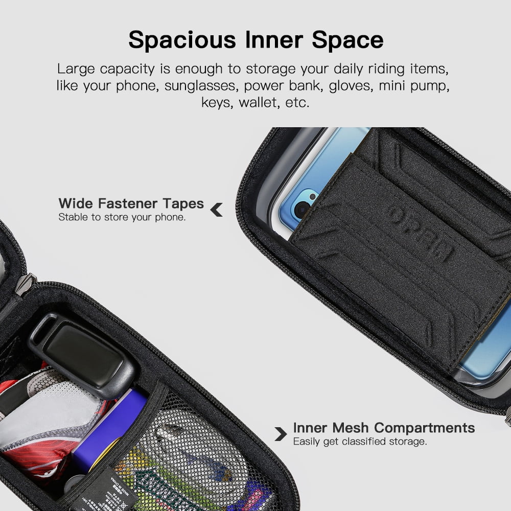 Waterproof Cycling Frame Bag with Touchscreen Phone Mount X7774