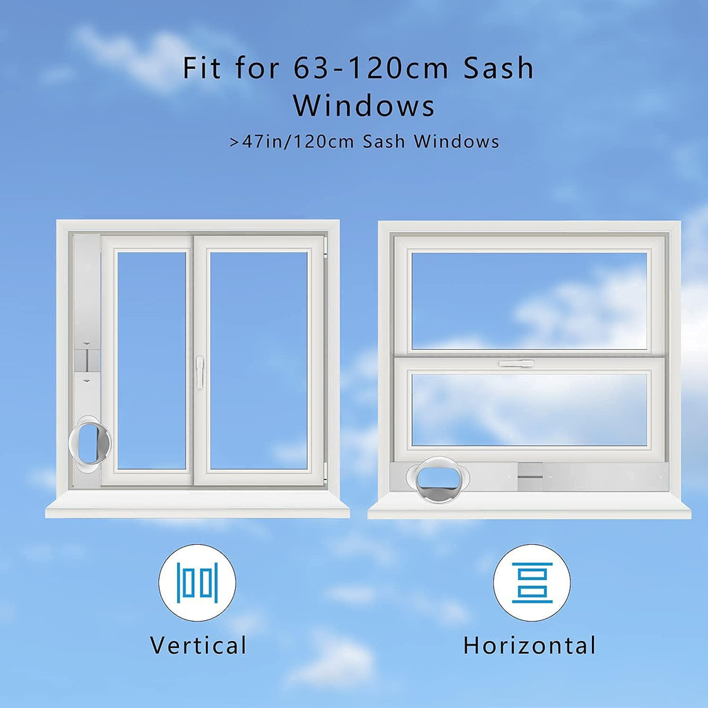 Portable AC Window Vent Kit with Exhaust Hose Q670