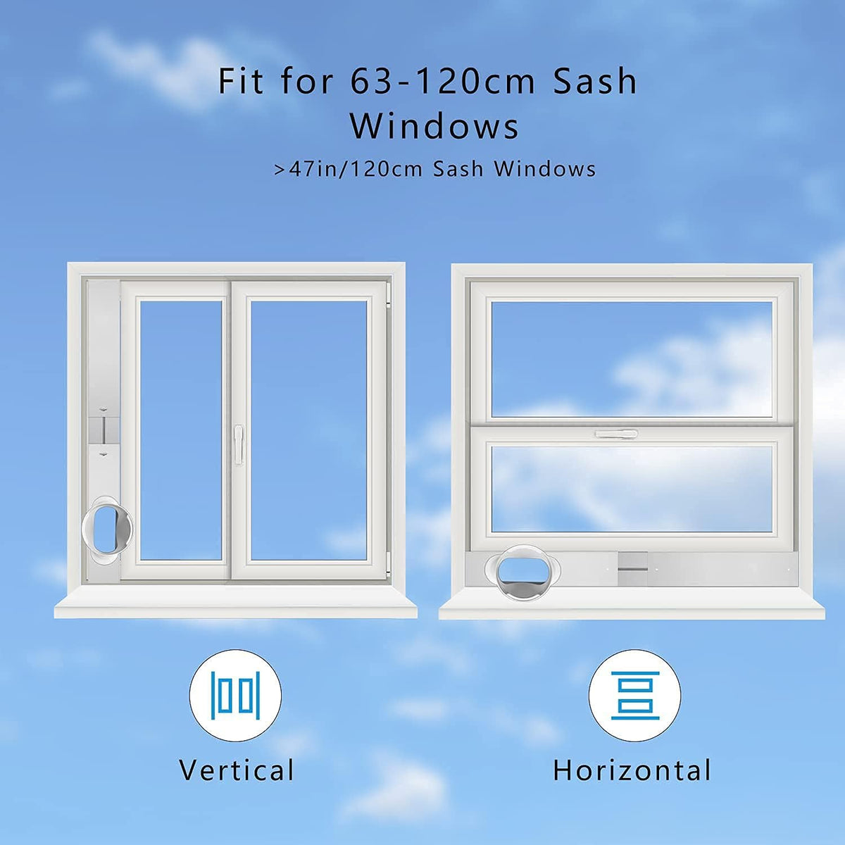 Portable AC Window Vent Kit with Exhaust Hose Q670