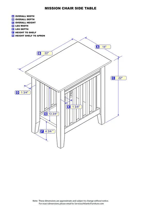 Chair Side Table in Espresso P792944