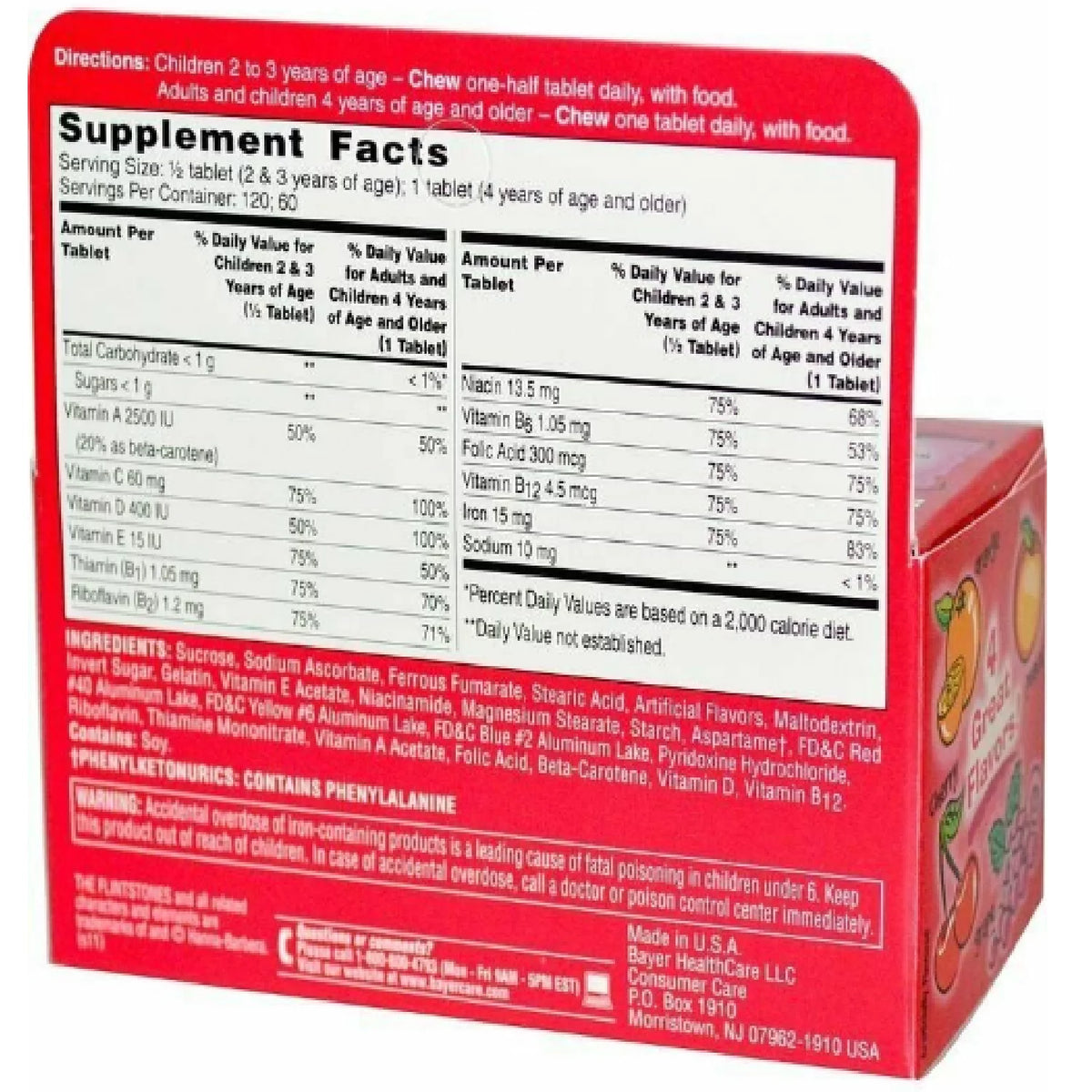 Children's Multivitamin with Iron Chewables, 60 ct, 3 pack M336181