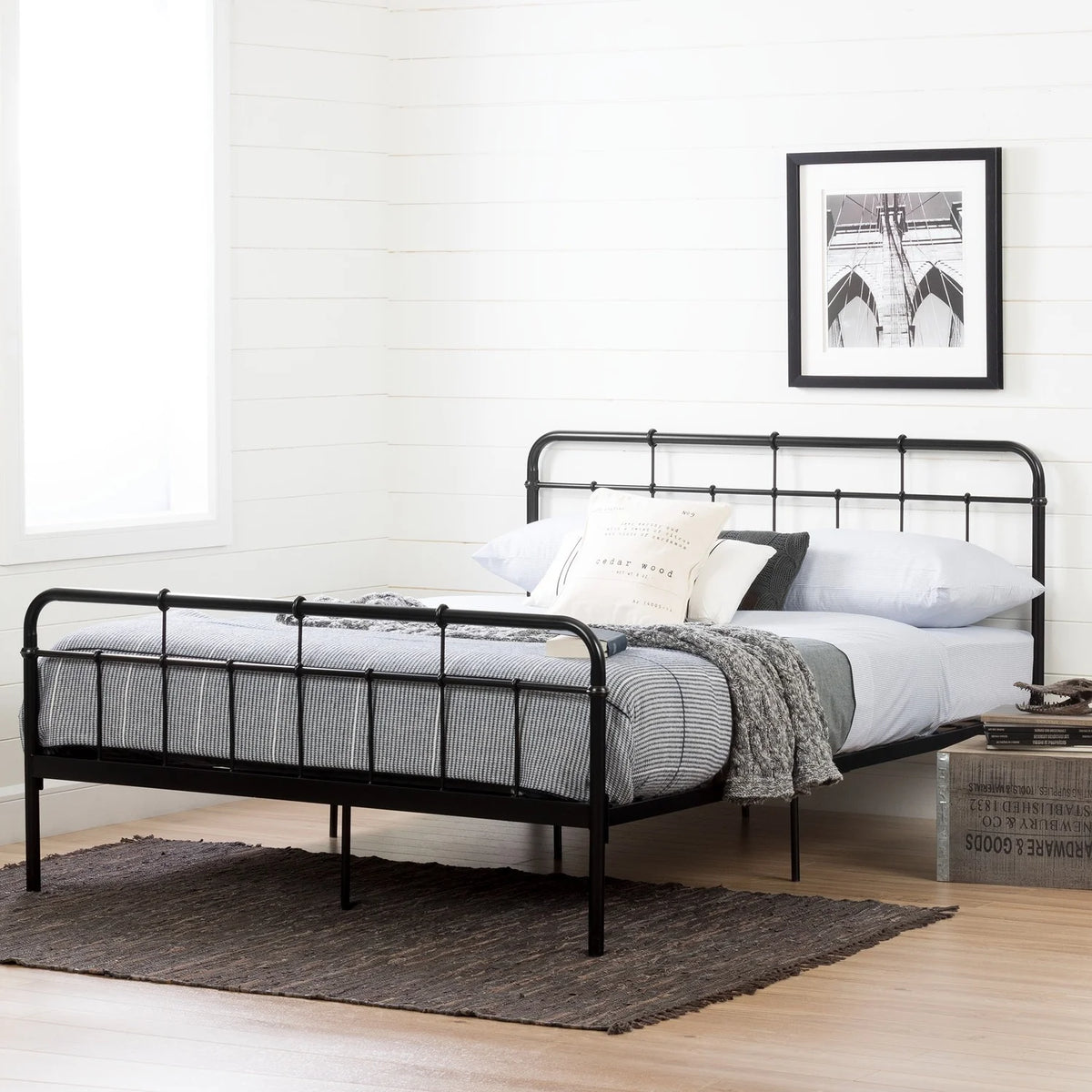 Platform Bed With Headboard W89734