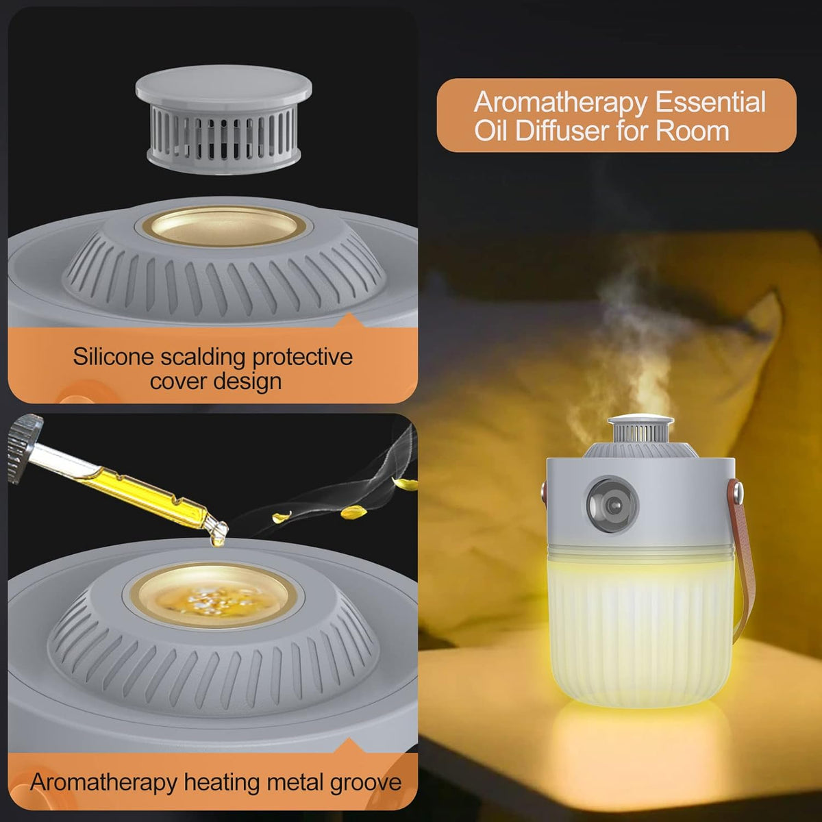 Rechargeable LED Camping Lantern 6 Color Light 1200LM Pack of 2 W3608