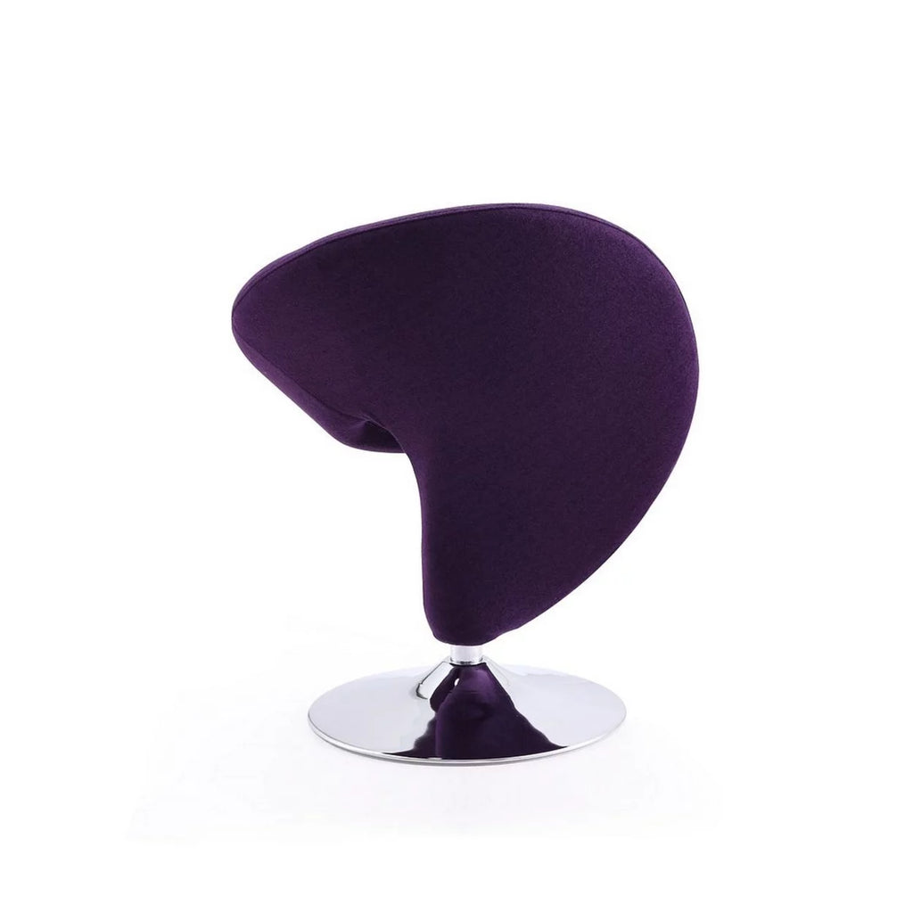 Purple Fabric Swivel Accent Chair N7726