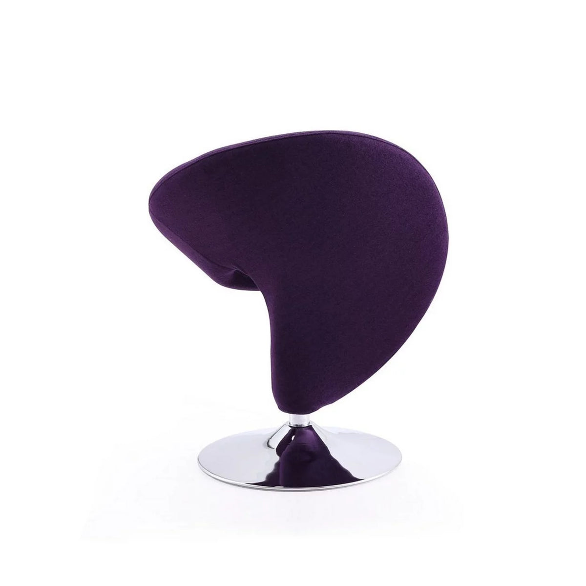 Purple Fabric Swivel Accent Chair N7726