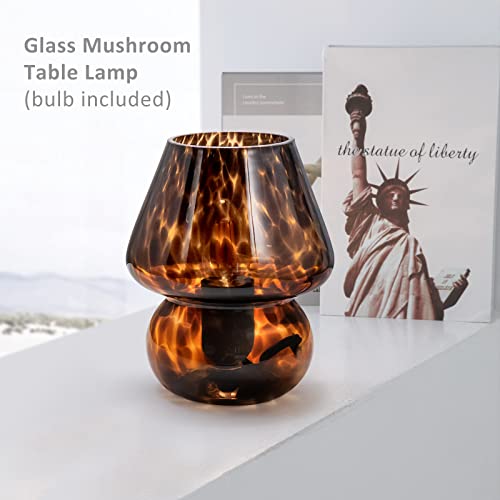 Pink Glass Dimmable Mushroom Table Lamp O227